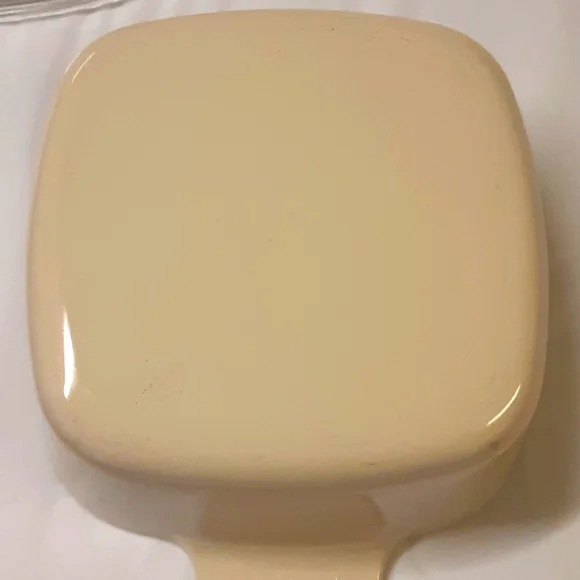 Corningware Wildflower on cream 1.5 qt ceramic casserole w lid Like new unusual - Picture 5 of 7